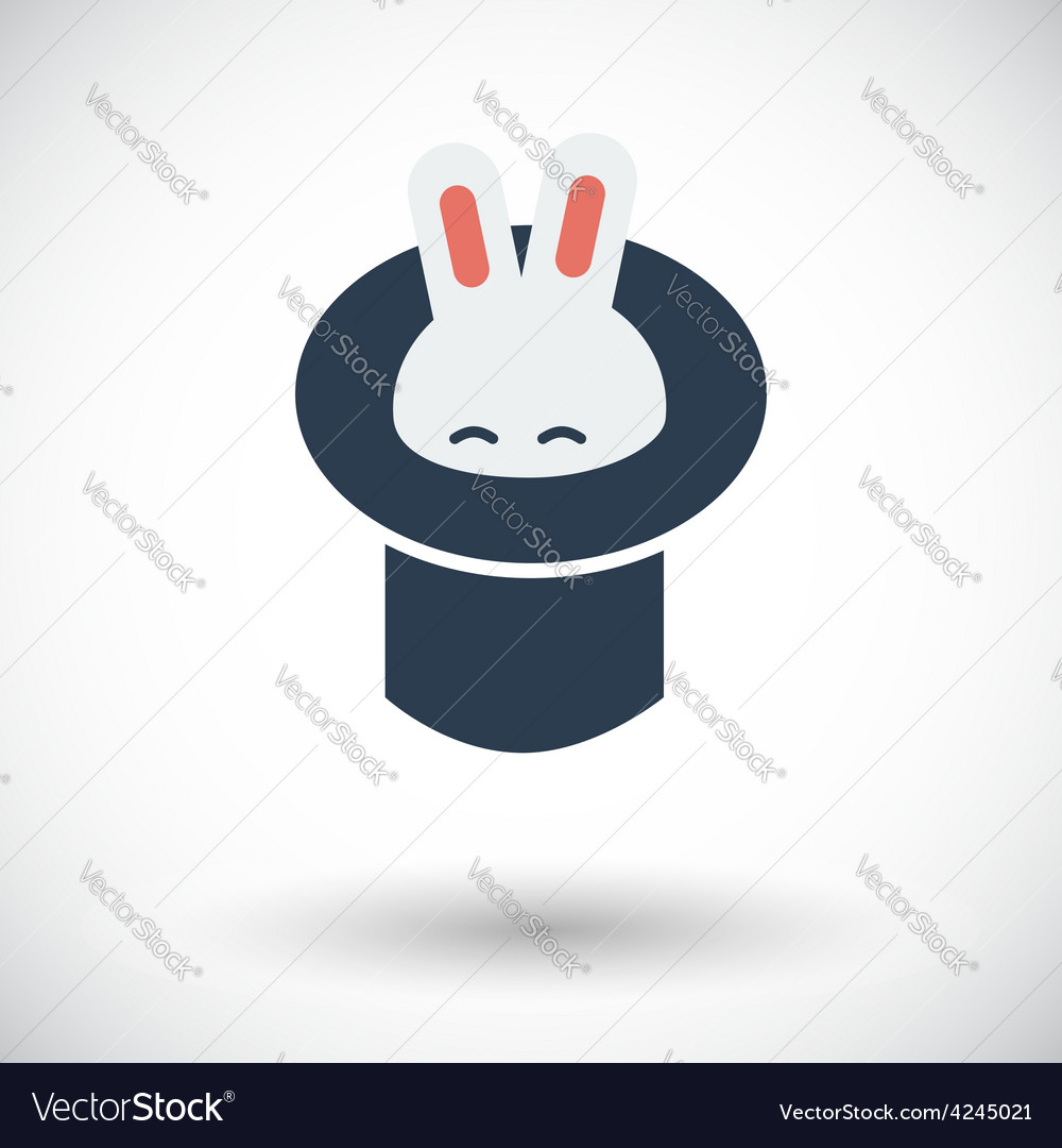 Rabbit in magician hat