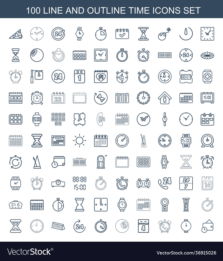 100 time icons