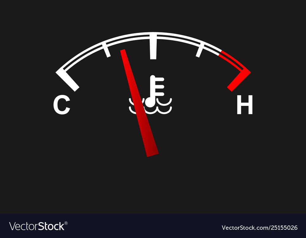 Automotor Temperaturmesser heiße und kalte Symbole