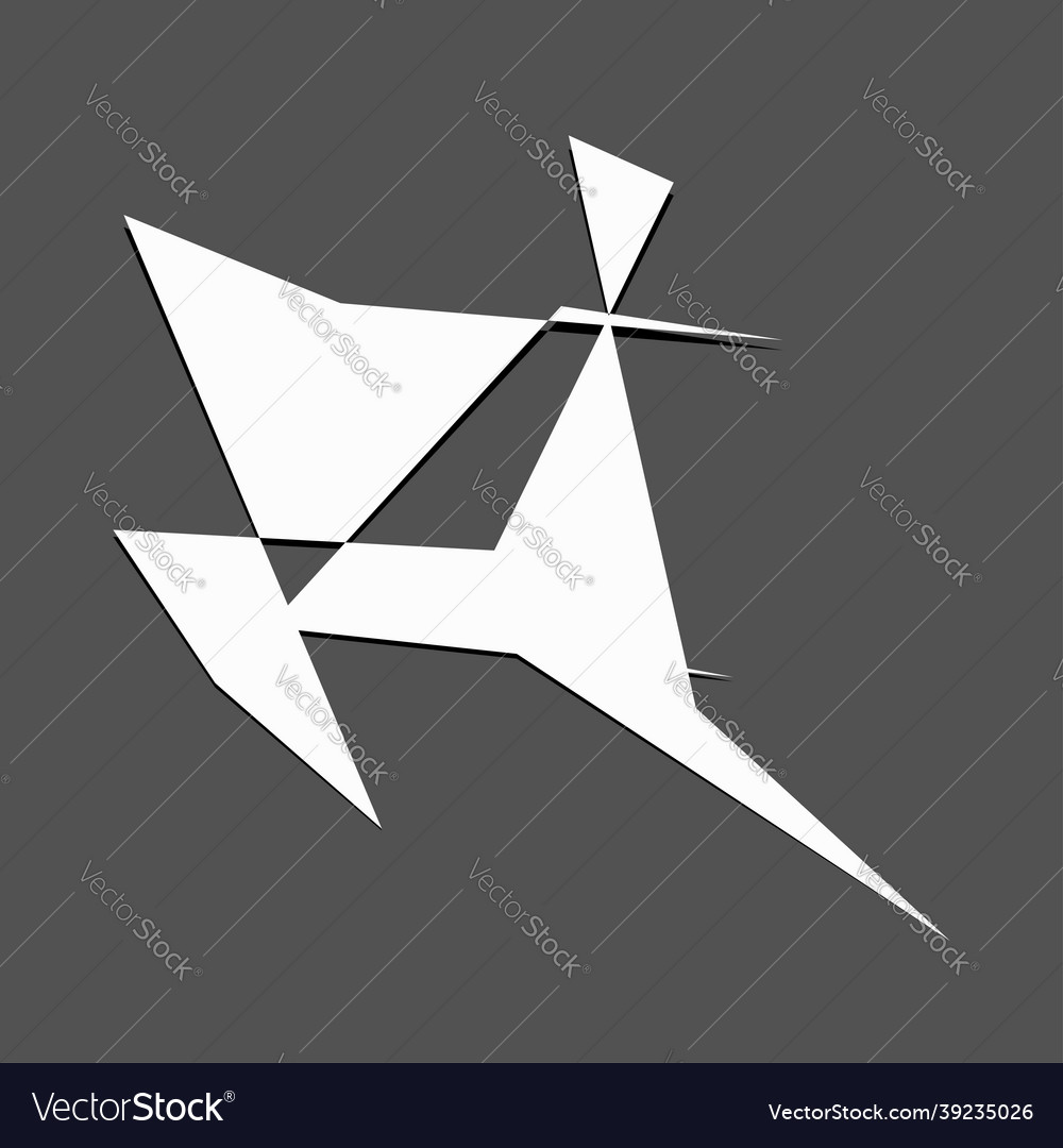 Edgy ruptured shatter splinter shape design vector image Edgy ruptured shatter splinter shape design