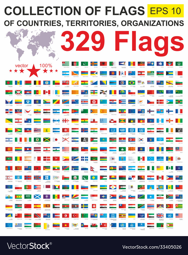 Flags world Royalty Free Vector Image - VectorStock