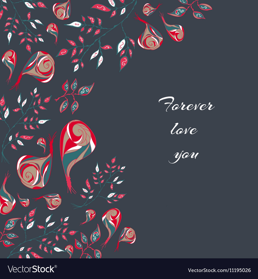 Floral doodle Postkarte