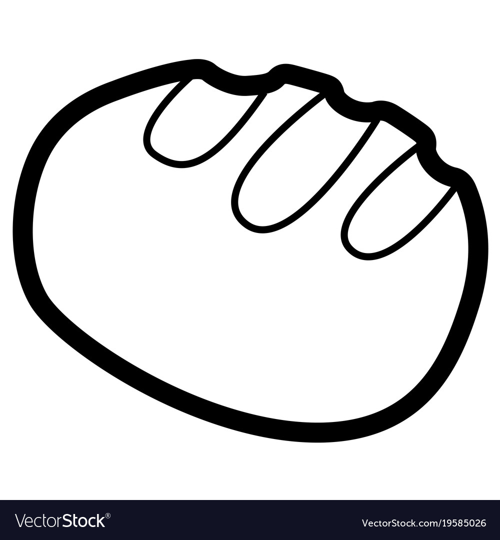 Isolated Bread Outline Royalty Free Vector Image