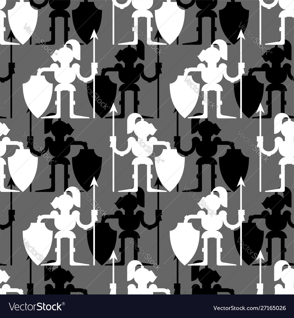 Knight pattern seamless armor warrior background