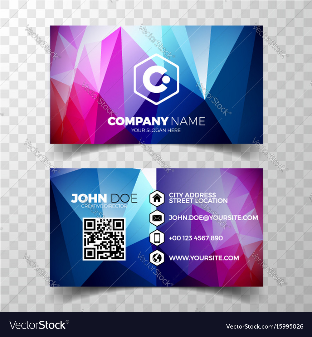 Modern abstract business card design template