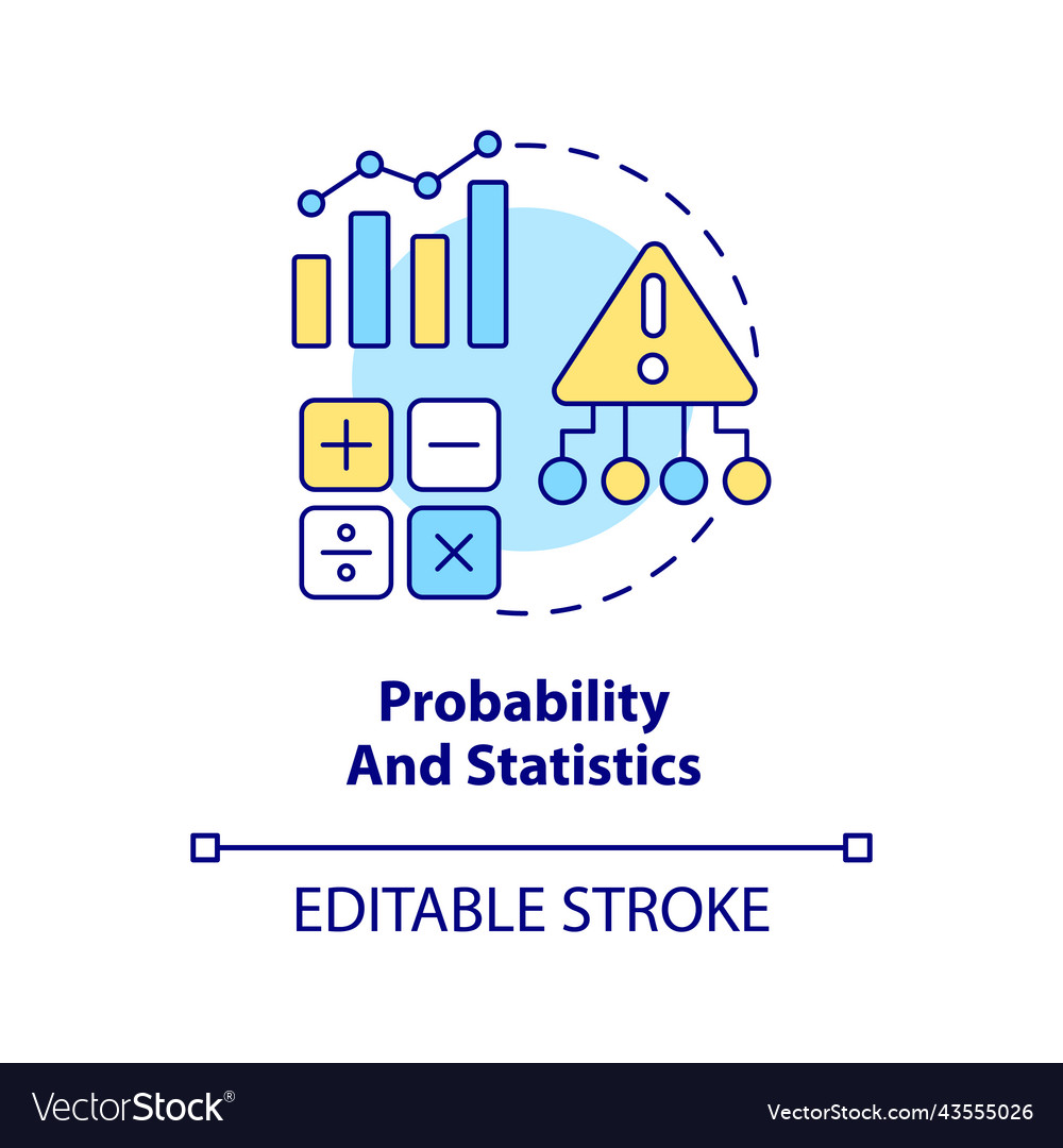 Probability And Statistics Concept Icon Royalty Free Vector