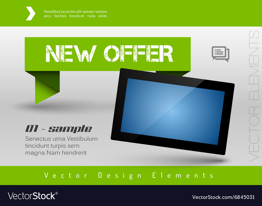 Business Banner With Modern Display Design Vector Image