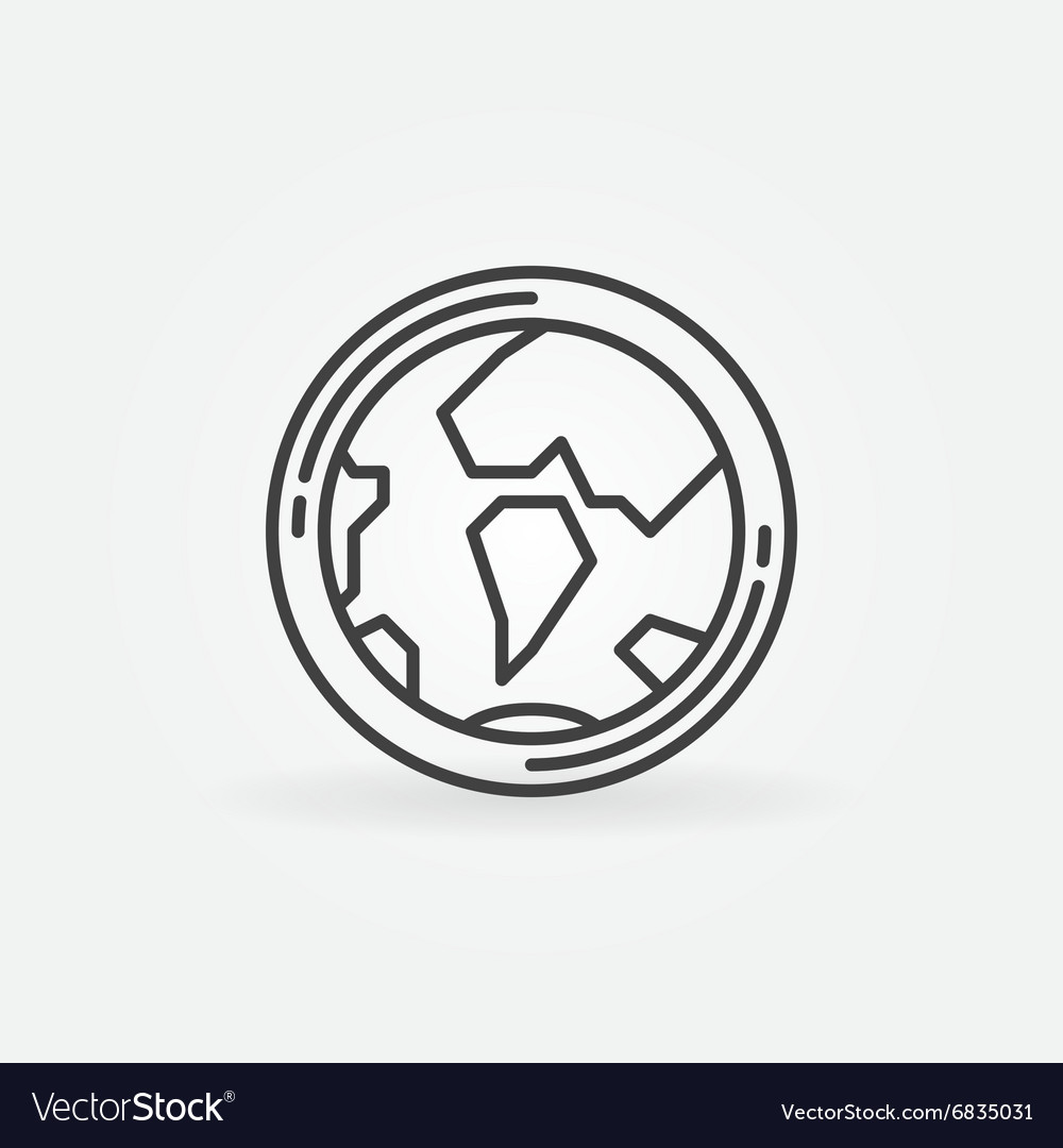 Earth globe concept icon