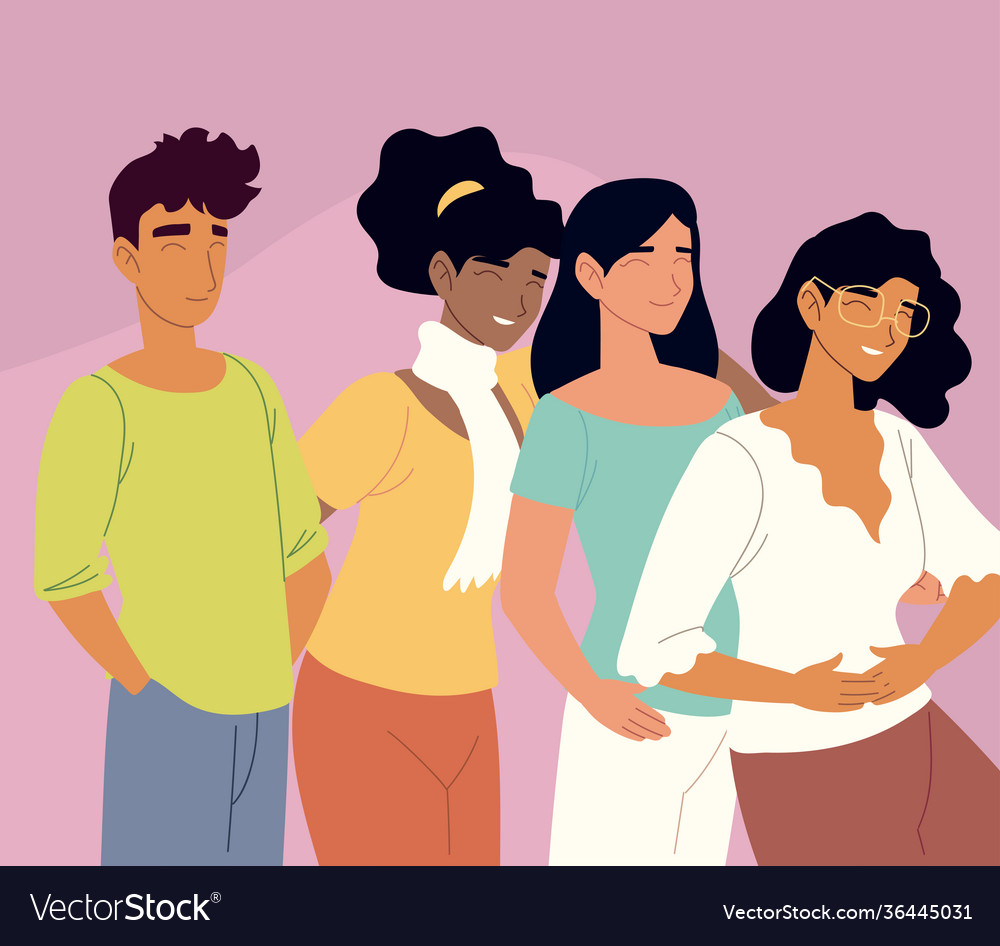 Friends women man