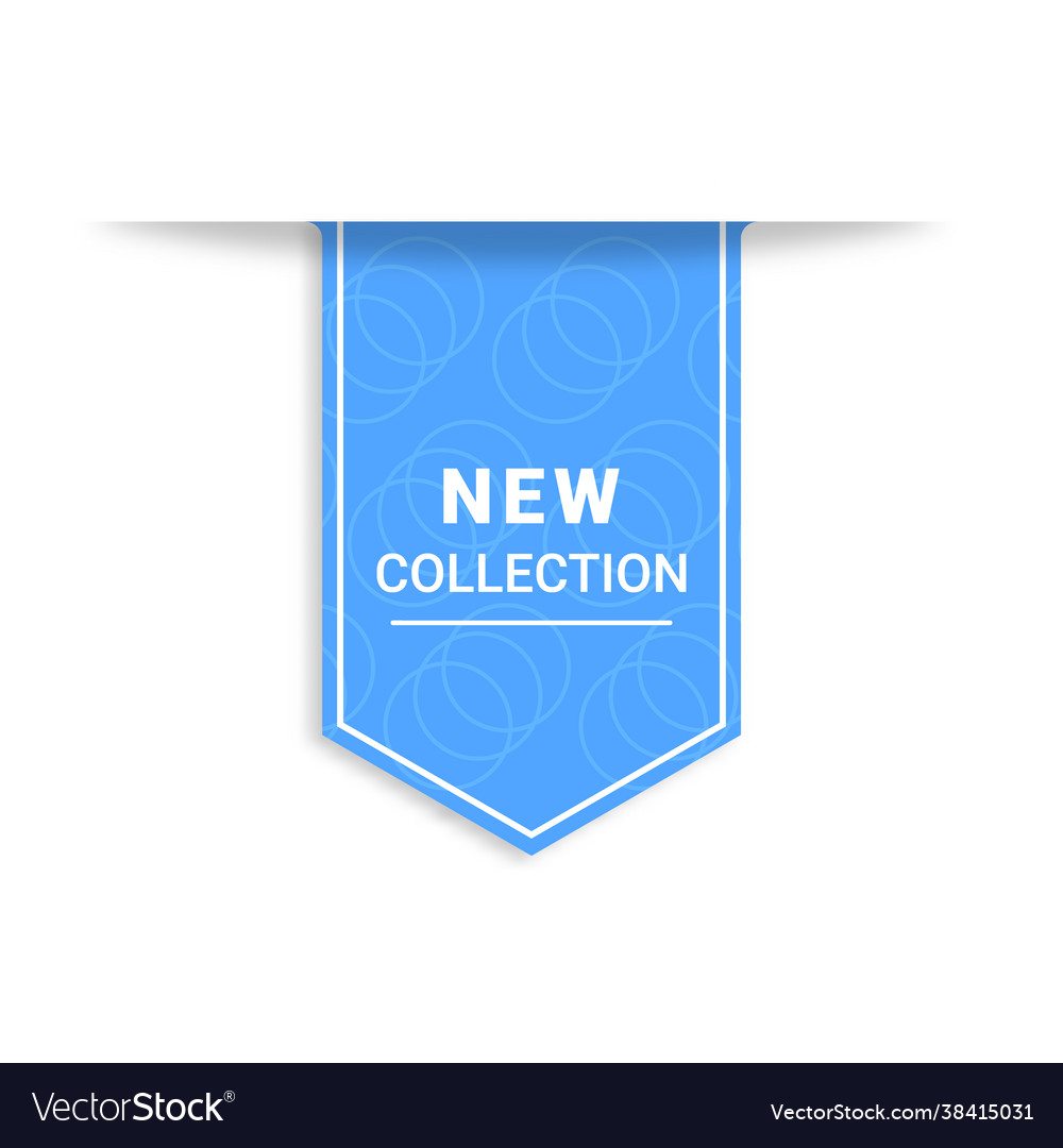 New collection tag label badge with shadow