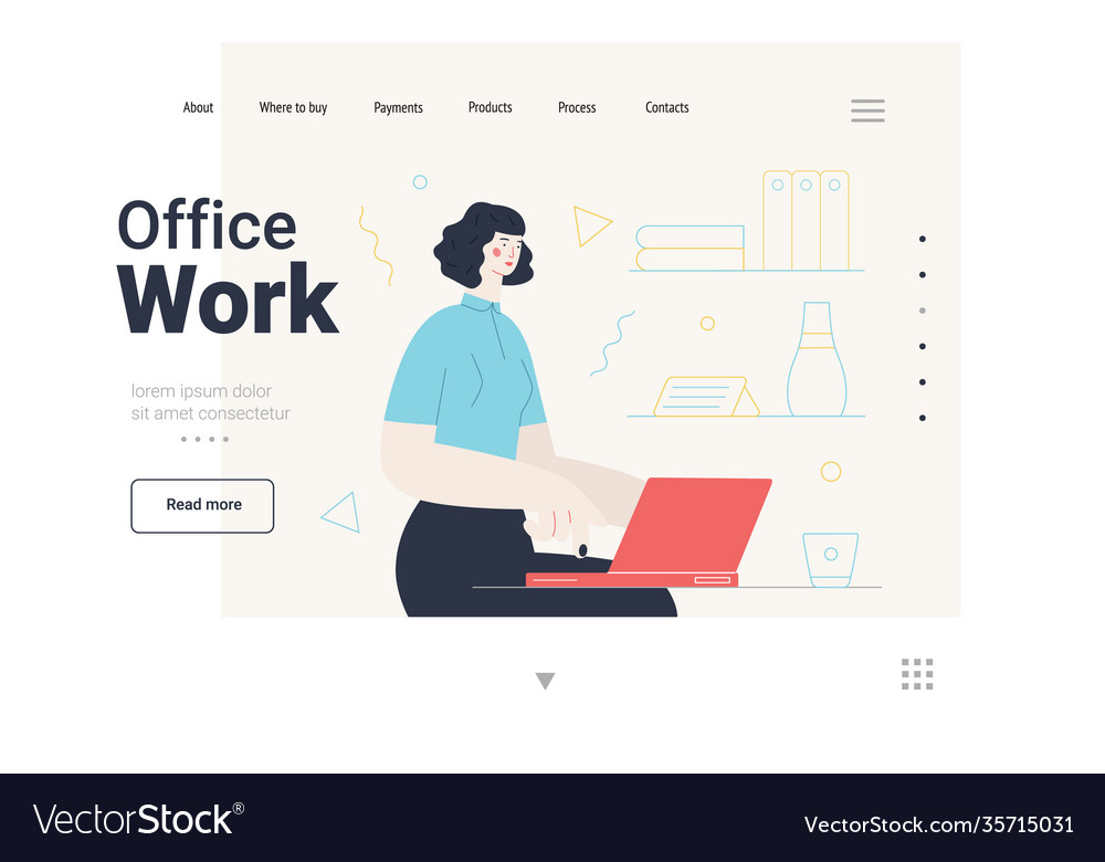 Office work Royalty Free Vector Image - VectorStock