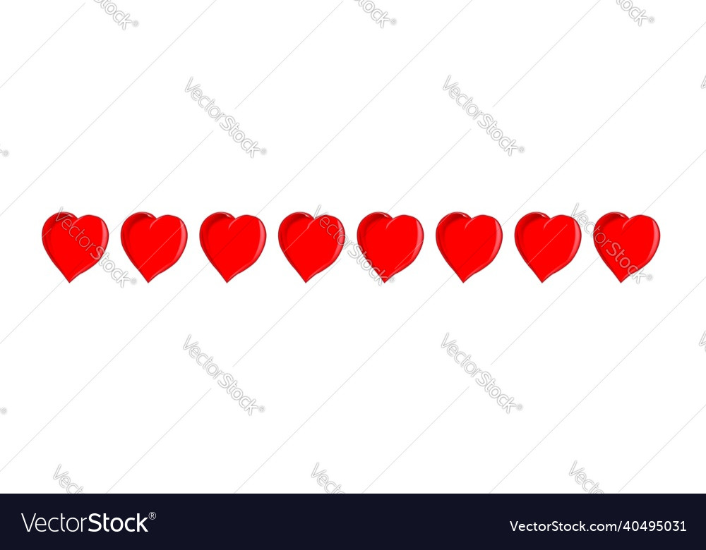 Red hearts banner