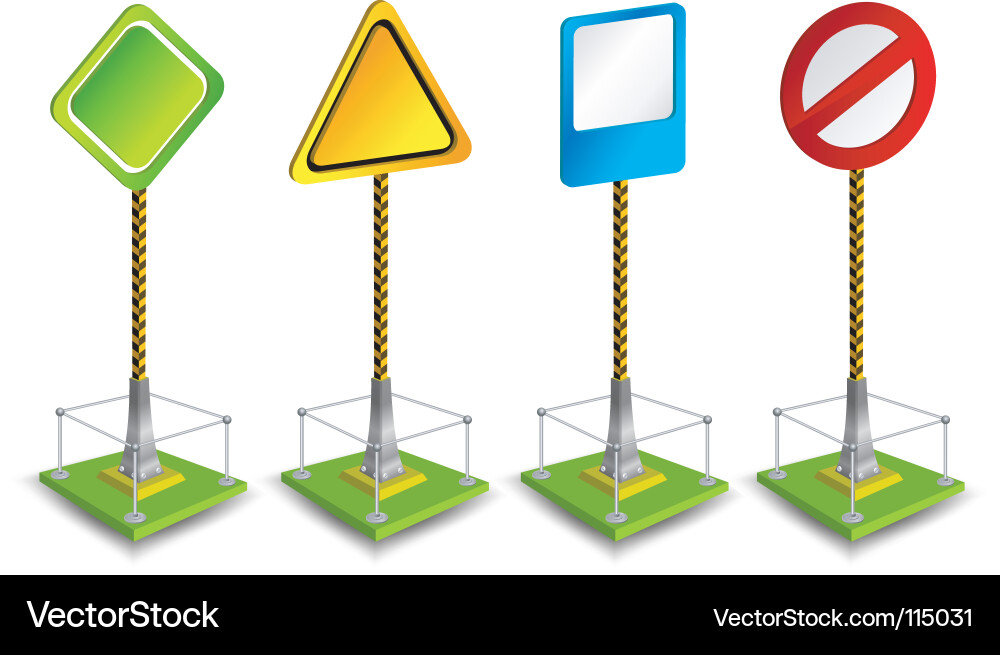 Road sign Royalty Free Vector Image - VectorStock