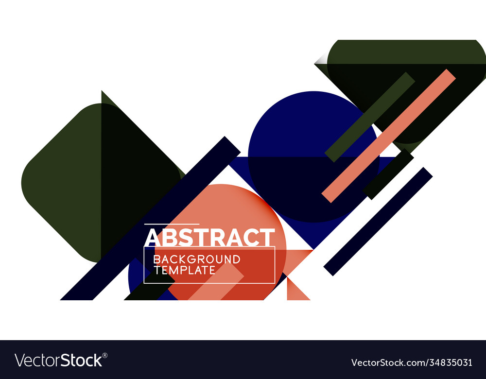 Simple circles and triangles abstract background vector image Simple circles and triangles abstract background