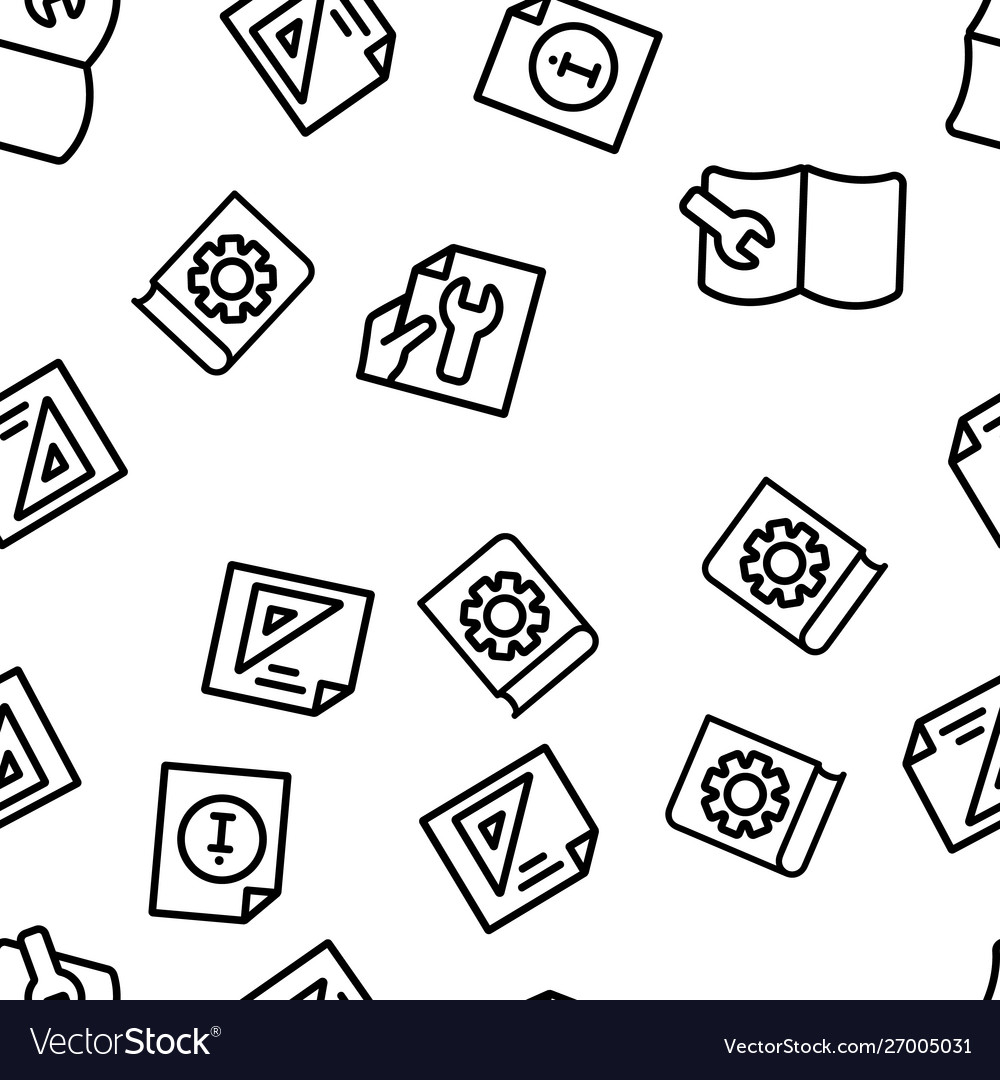 Technical documentation seamless pattern vector image Technical documentation seamless pattern