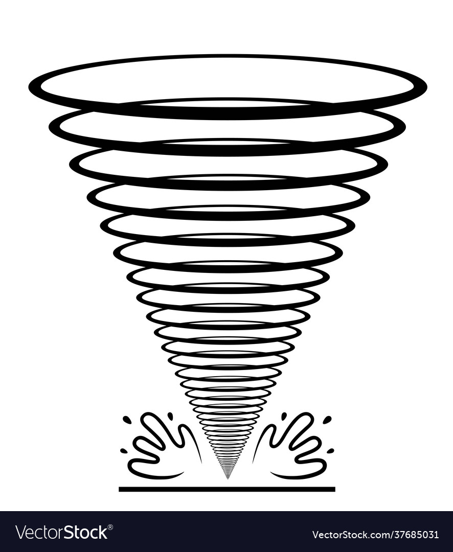 Tornado storm pixel art icon windstorm symbol