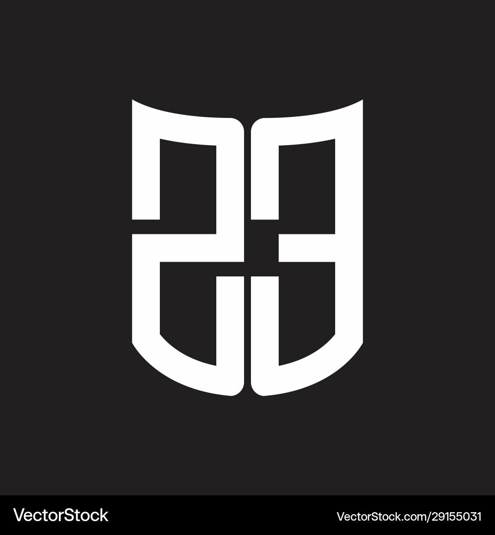 Ze logo monogram with ribbon style design Vector Image