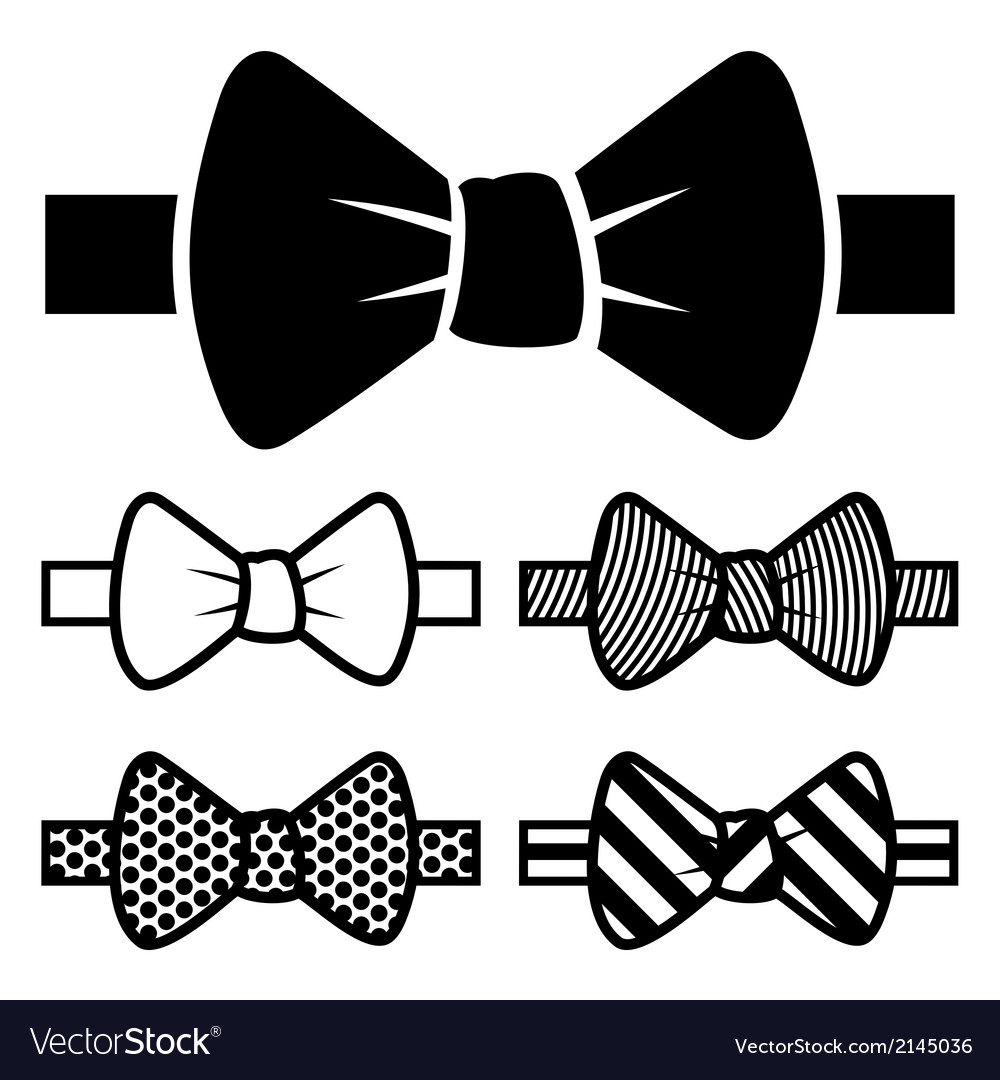 Download Bow tie icons set Royalty Free Vector Image - VectorStock