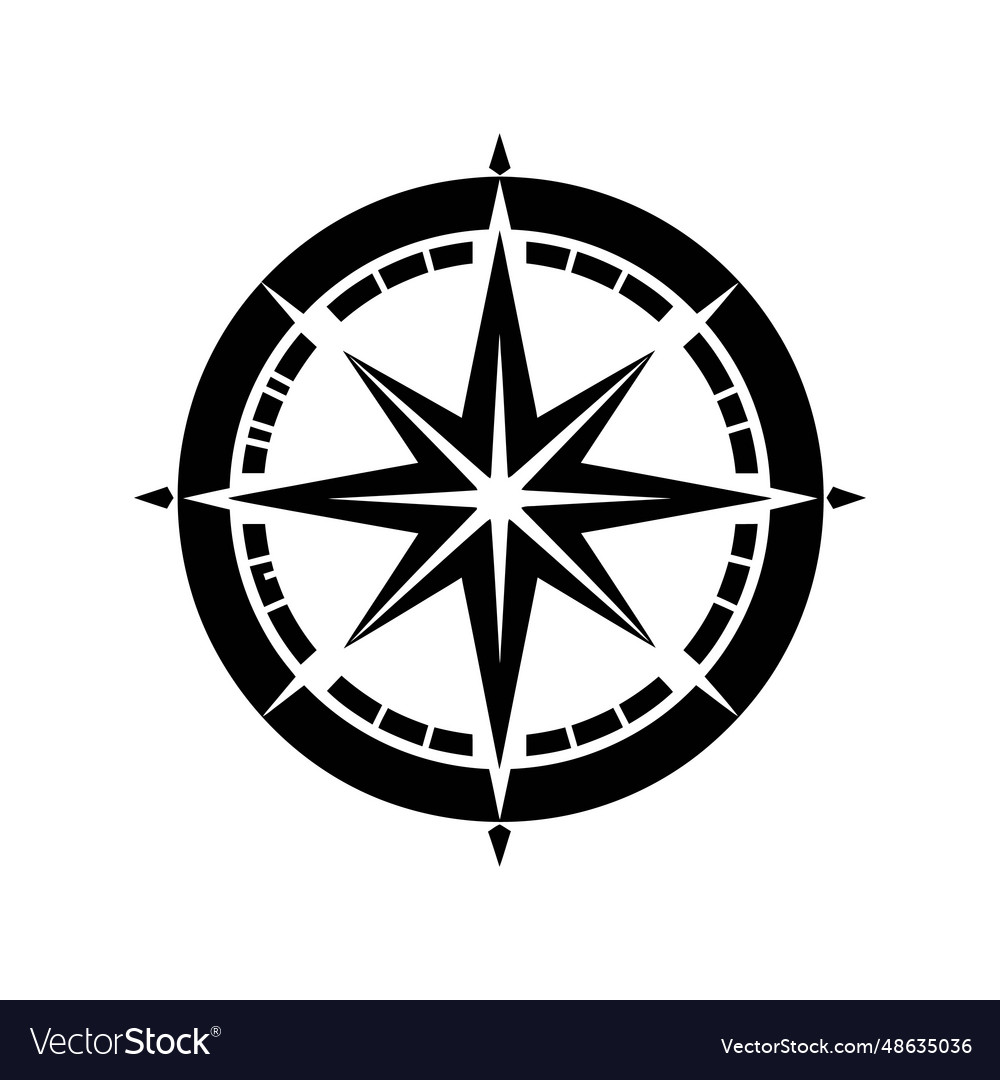 Compass symbol Royalty Free Vector Image - VectorStock