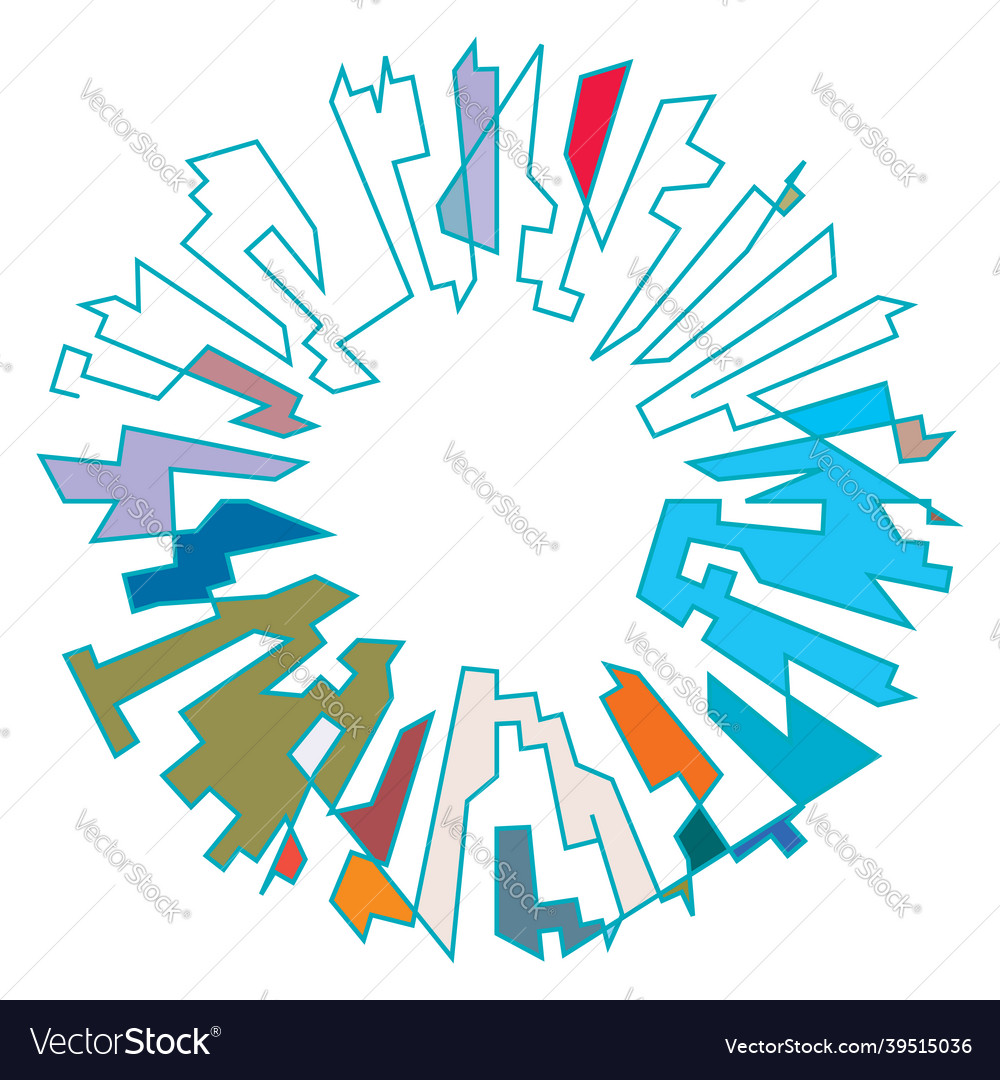 Geometric random circular element abstract vector image Geometric random circular element abstract