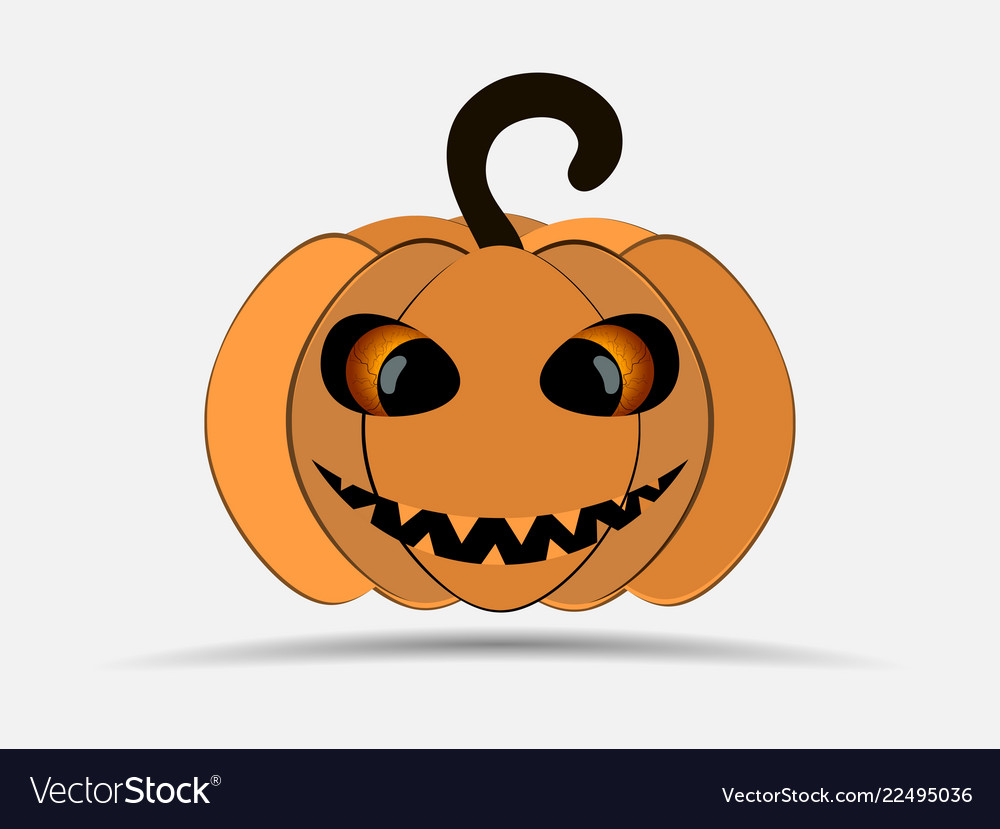 Happy halloween pumpkin isolated on white