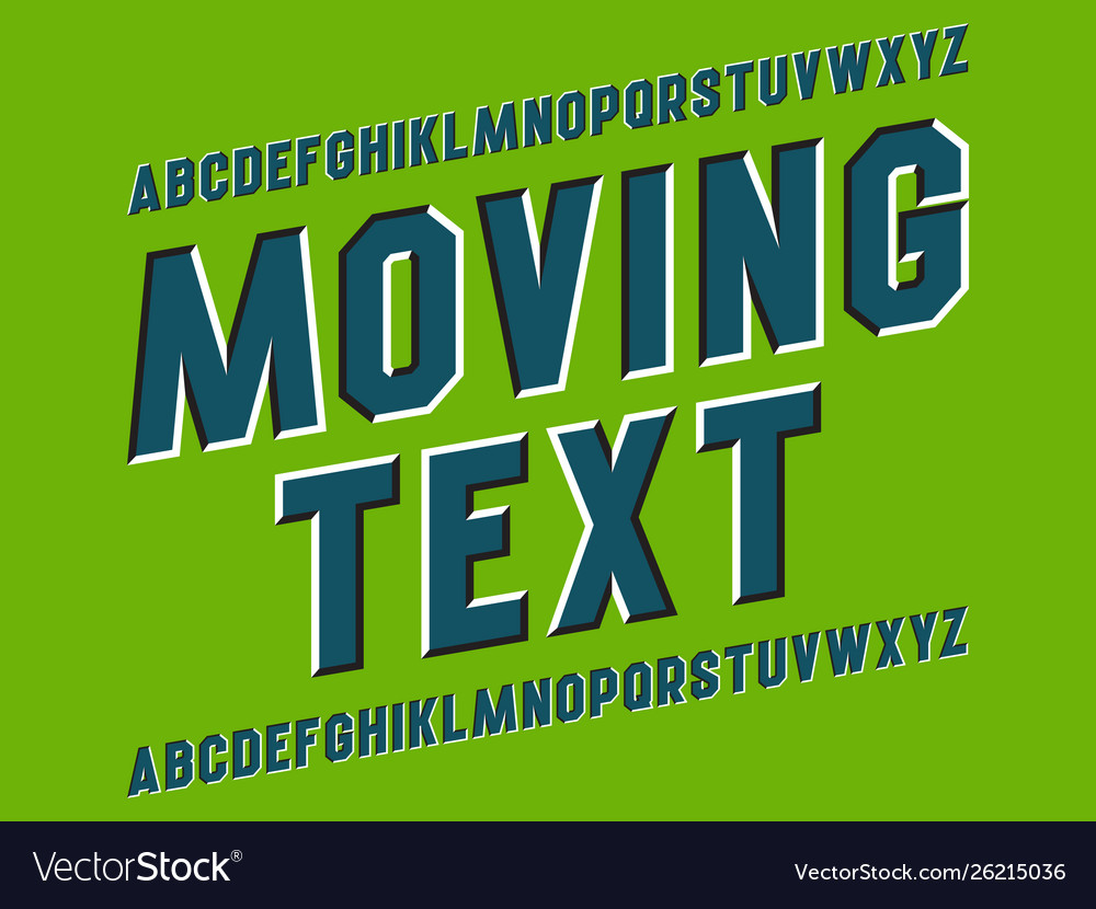 Optical illusion alphabet moving letters Vector Image