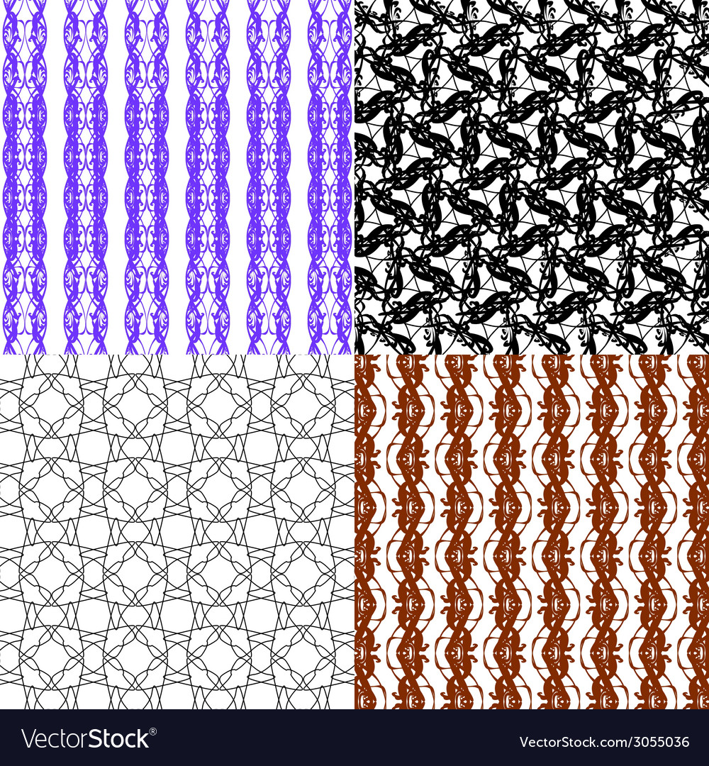 Set of geometric pattern in op art design