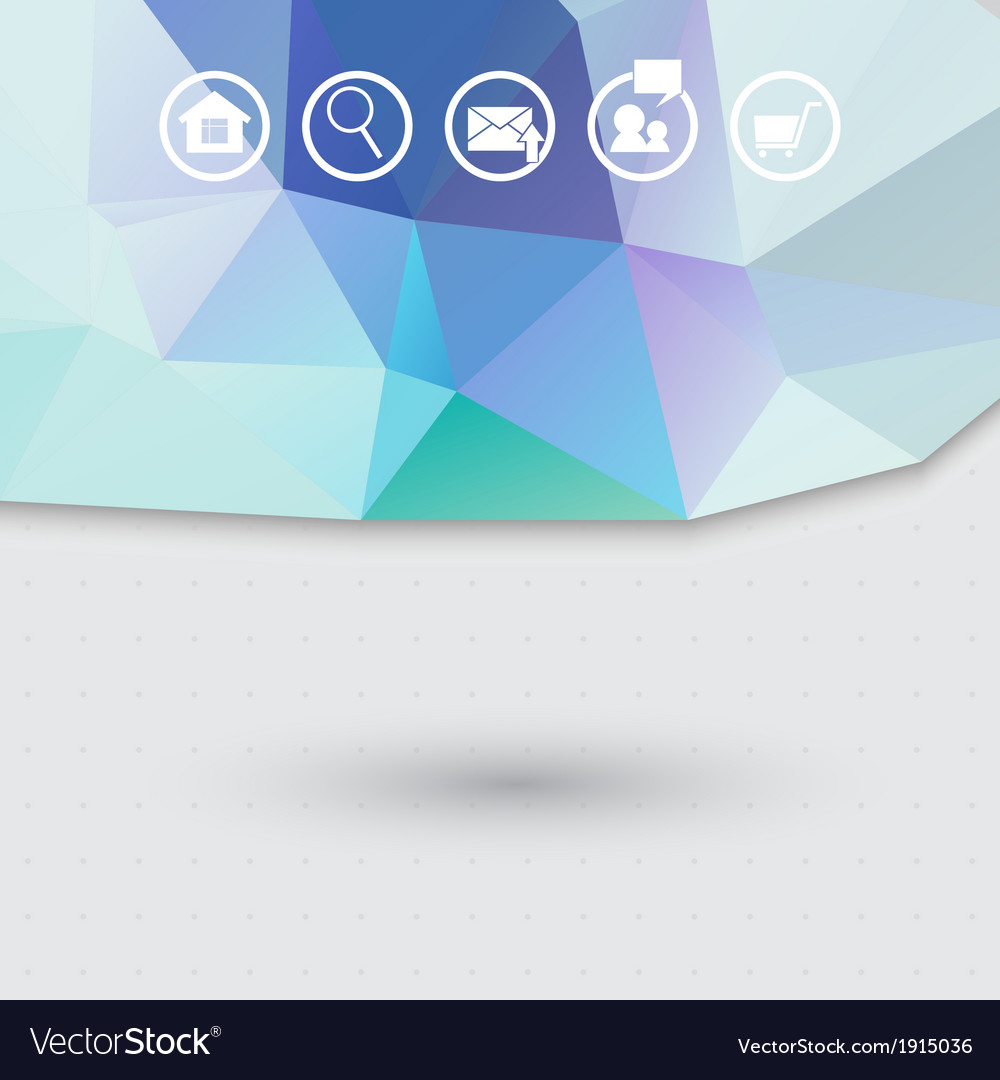 Triangle and web button