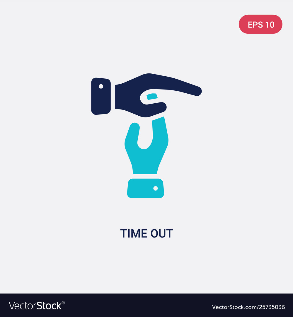 Two color time out icon from business and finance