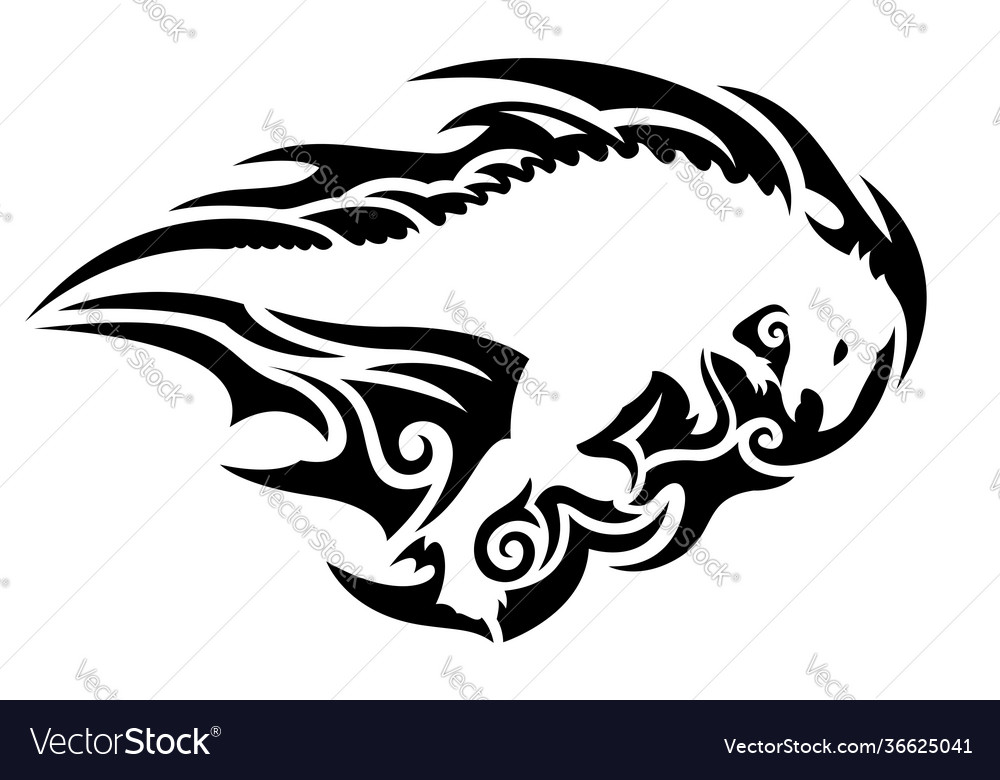 Art with black pattern around running dinosaur vector image Art with black pattern around running dinosaur