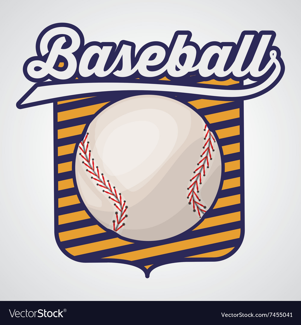 Baseball league design Royalty Free Vector Image