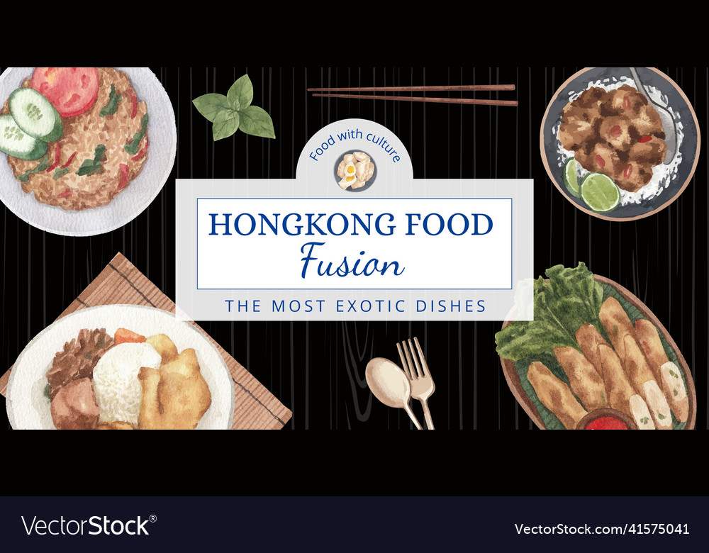 Billboard Template mit hong kong food