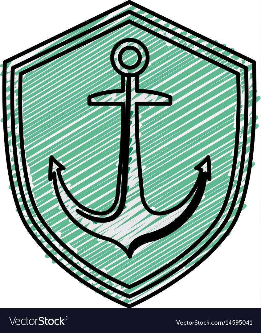 Emblem with anchor icon