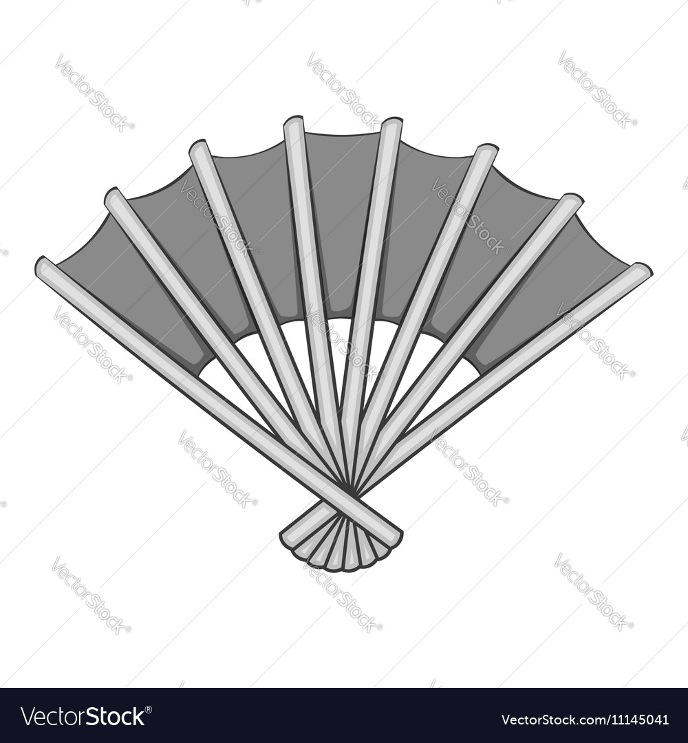 Fan icon gray monochrome style Royalty Free Vector Image