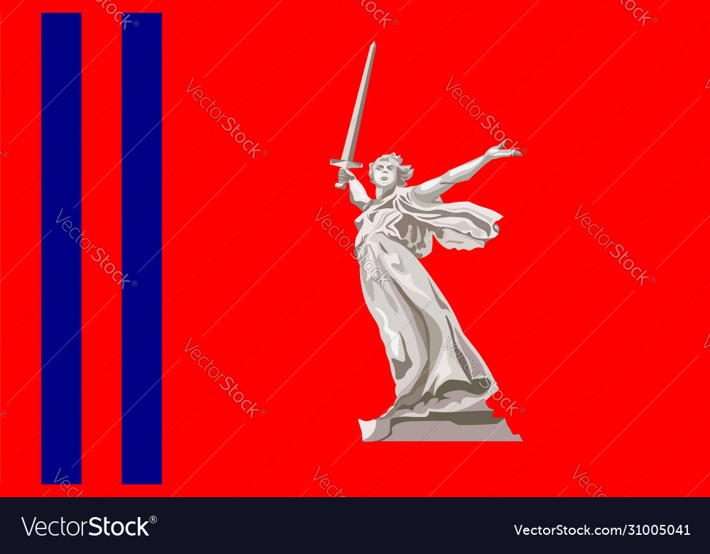 Flag volgograd oblast russia