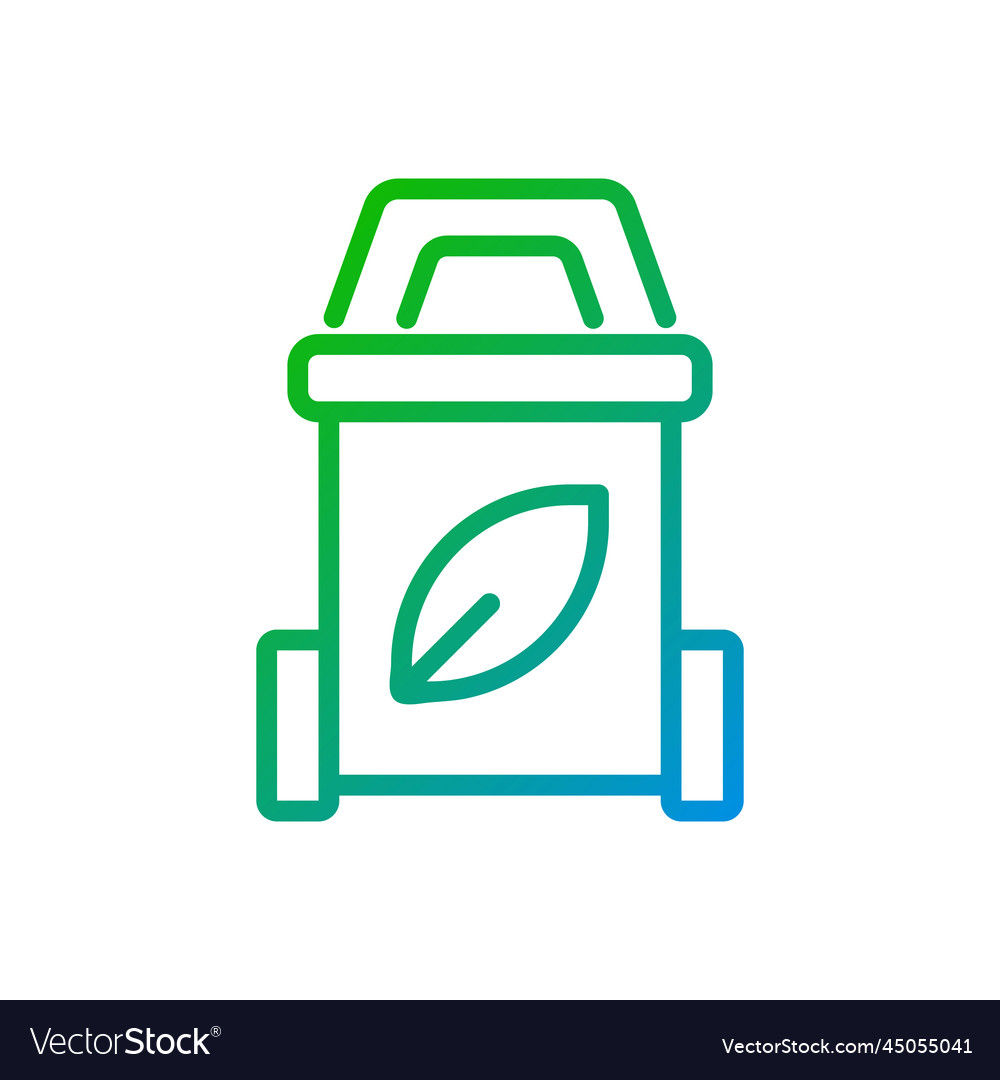Garbage sorting pixel perfect gradient linear icon vector image Garbage sorting pixel perfect gradient linear icon