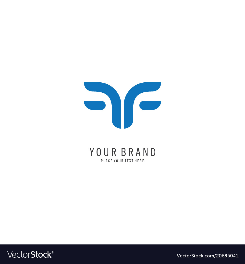 Letter f symbol logo vector image Letter f symbol logo