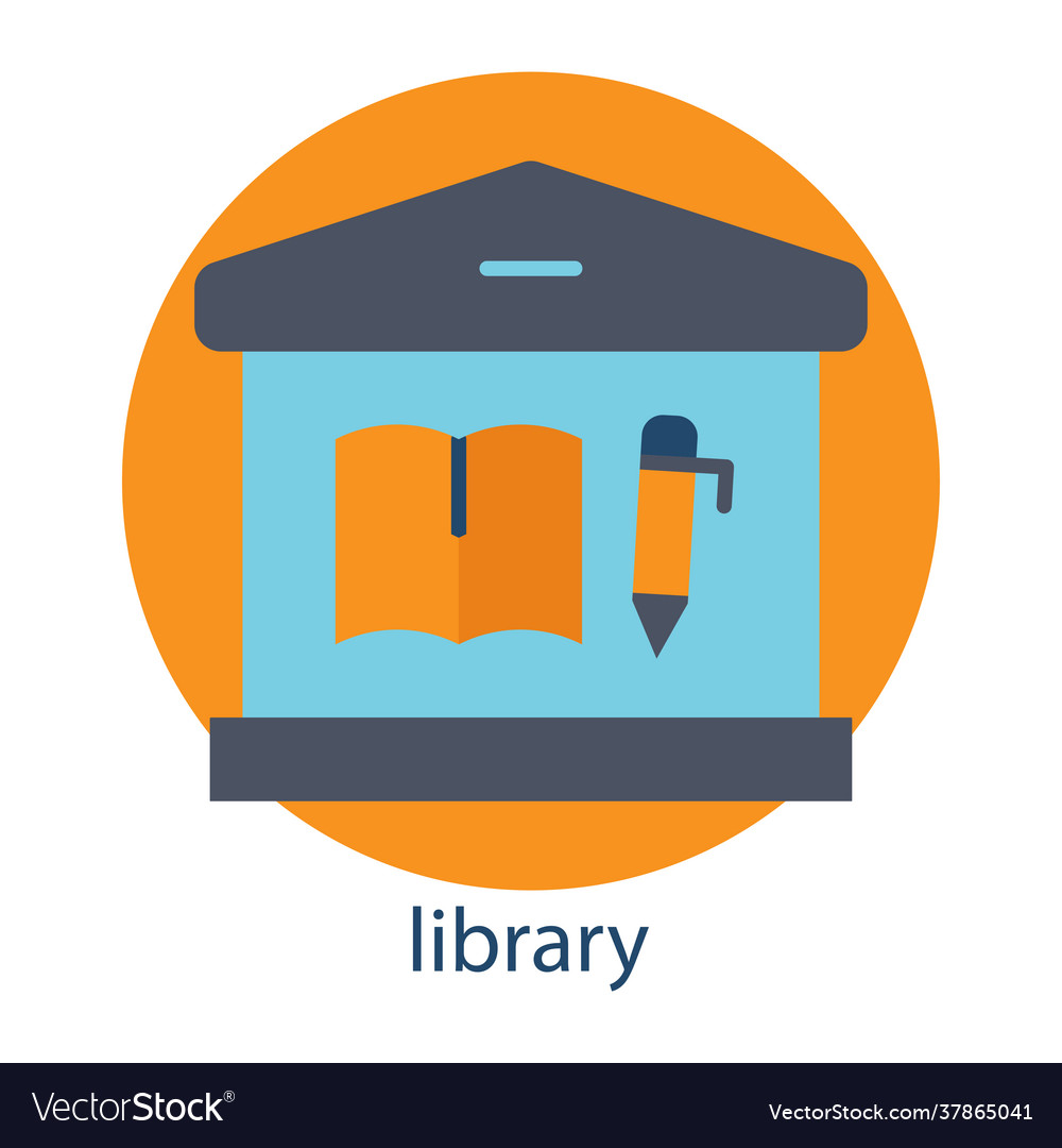 Library flat icon can be used