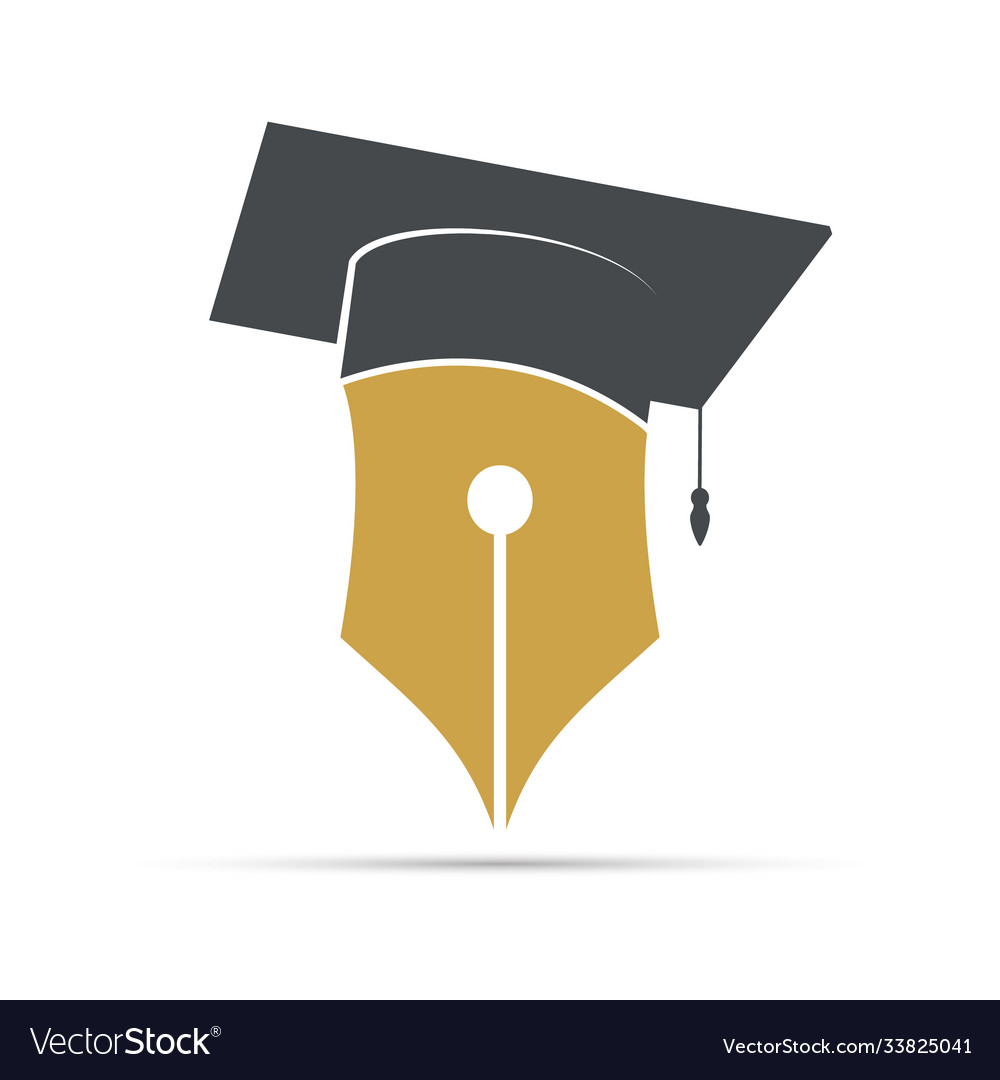 Pen and cap a graduate simple for logo