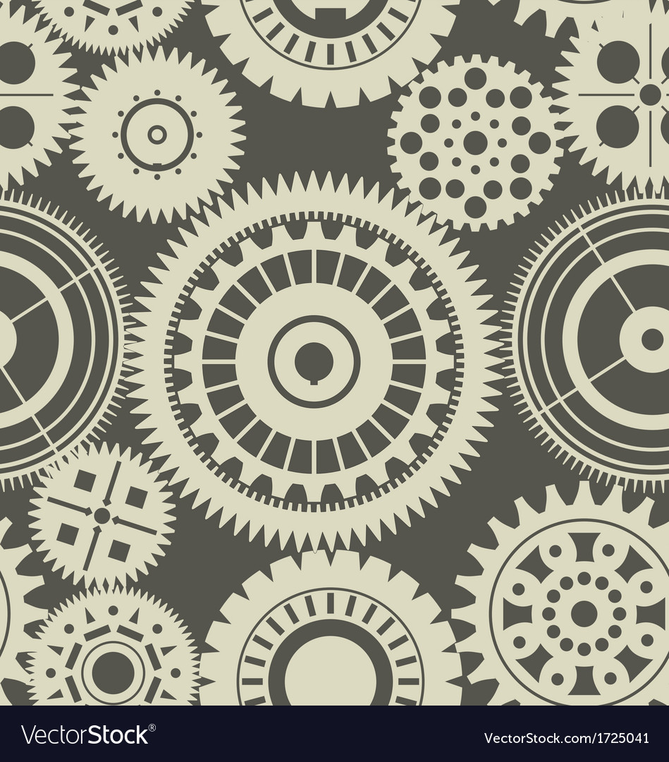 Seamless gear background retro color Royalty Free Vector