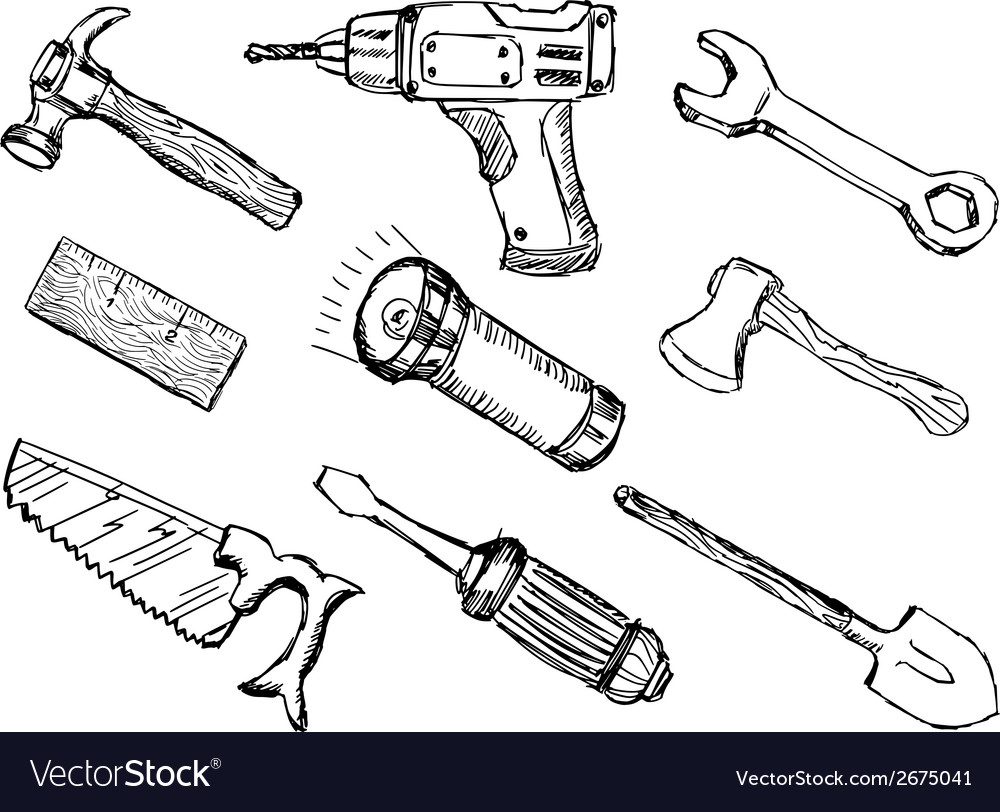 Set of tools Royalty Free Vector Image - VectorStock