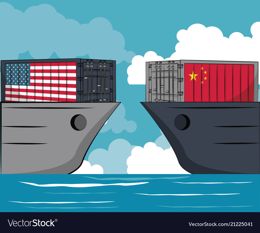 Trade War Concept Royalty Free Vector Image Vectorstock Trade War Concept Royalty Free Vector Image Vectorstock