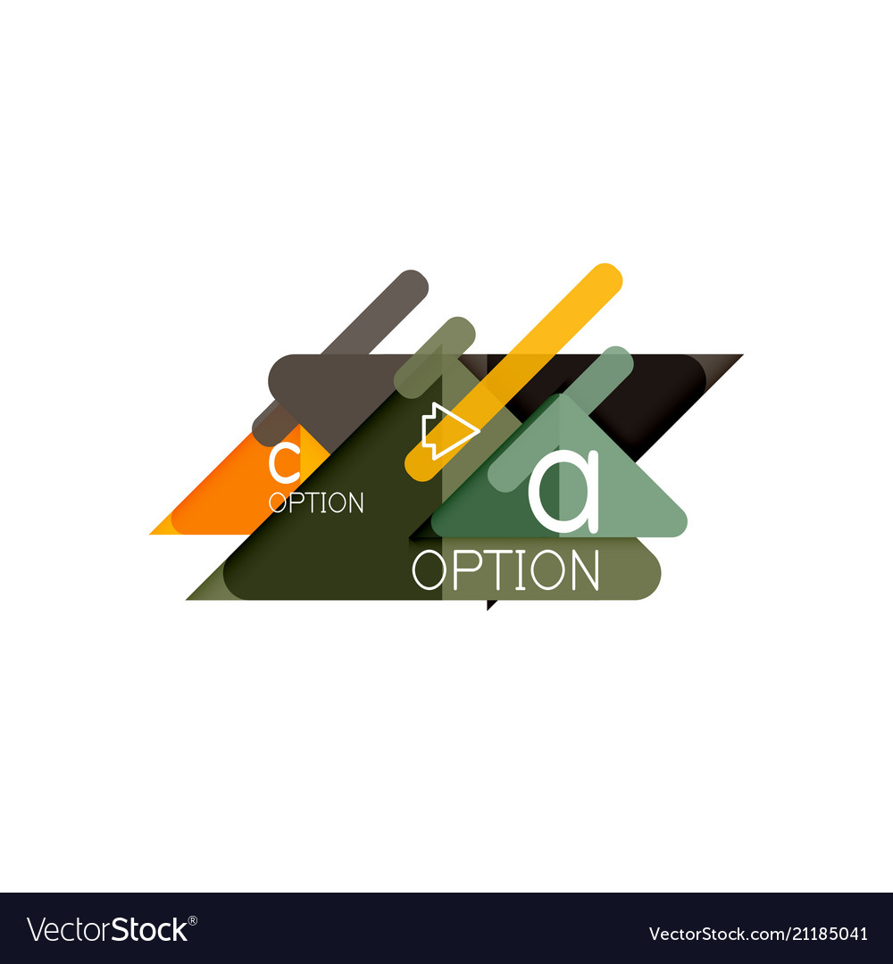 Triangle data visualization design option vector image Triangle data visualization design option