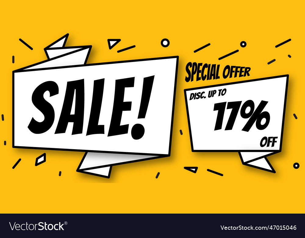 17 sale discount paper chat talk promotion