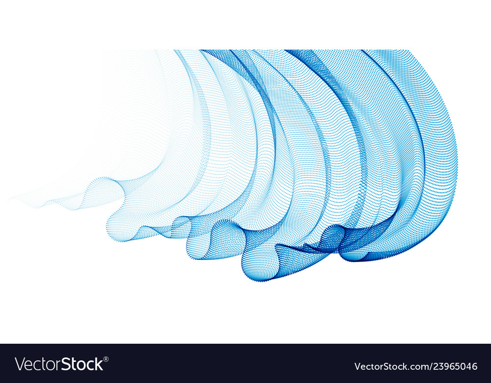Array of particles flowing dynamic wave vector image Array of particles flowing dynamic wave