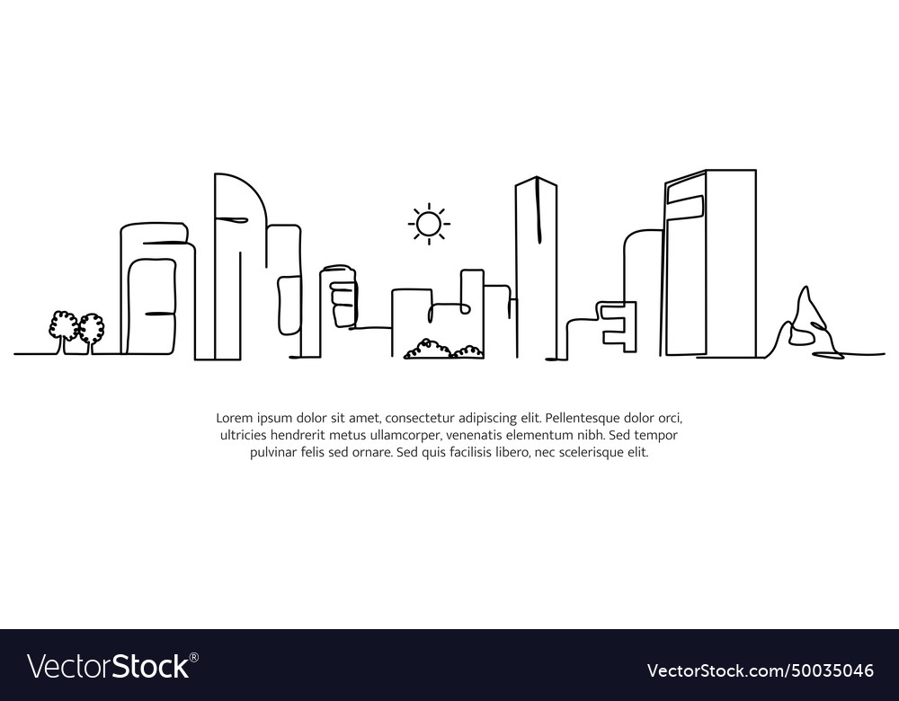 Cityscape line design city view decorative