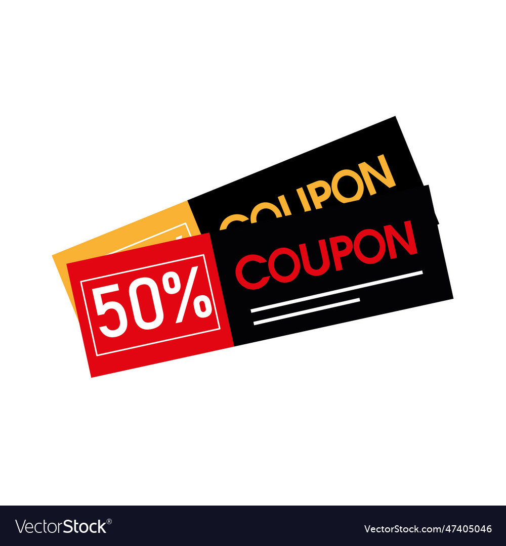 Discount coupon flyer sticker or banner