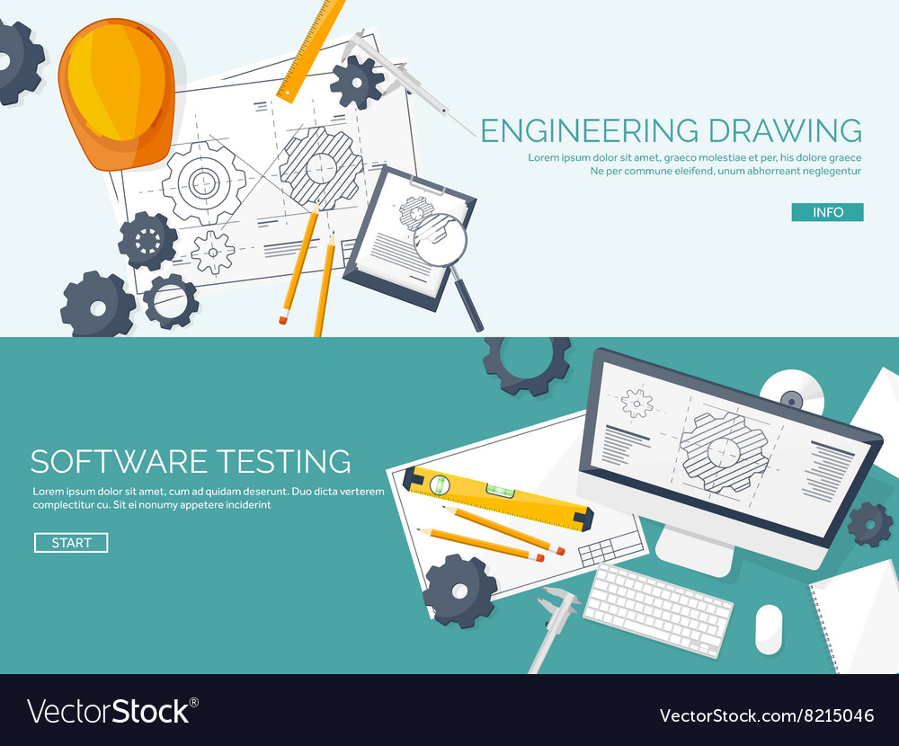 Engineering and architecture Royalty Free Vector Image