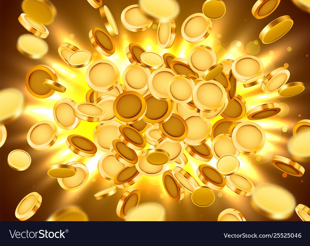 Falling Coins Money Flying Gold Vector Image Money Flying Gold Coins Vector Image