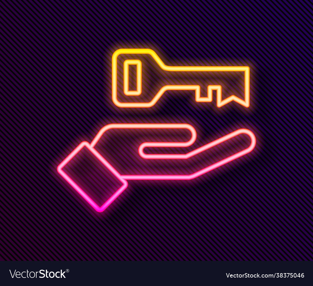 Glowing neon line solution to problem vector image Glowing neon line solution to problem